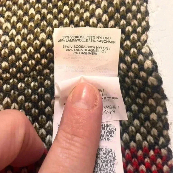 J. Crew LambsWool Cashmere Blend Super Long Soft Knit Multicolor Fringe Scarf - Picture 4 of 7